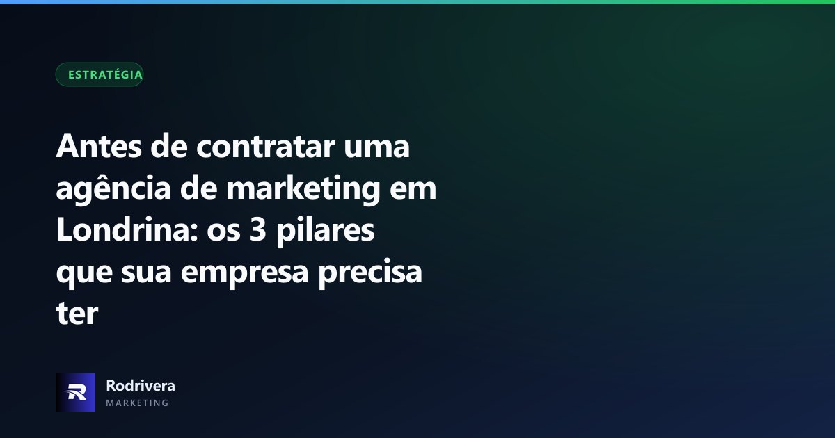 Thiago Rodrivera explicando os três pilares que uma empresa precisa ter antes de contratar uma agência de marketing