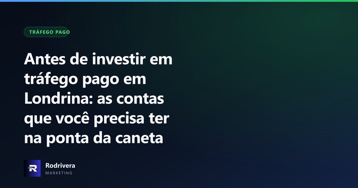 Thiago Rodrivera explicando as métricas que toda empresa precisa saber antes de investir em tráfego pago