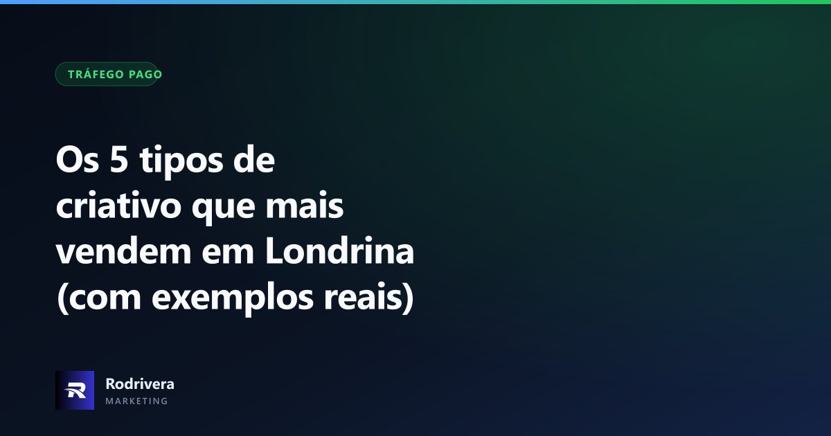 Os 5 tipos de criativo que mais vendem em Londrina - Rodrivera Marketing