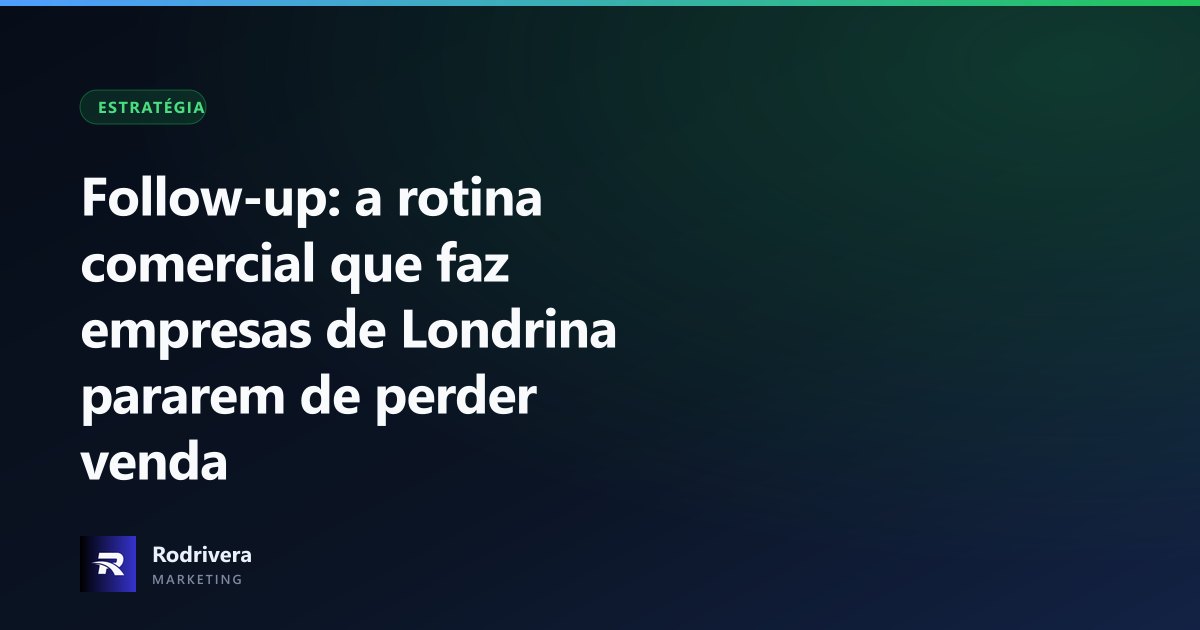 Thiago Rodrivera explicando a rotina de follow-up de vendas que faz empresas pararem de perder negócios